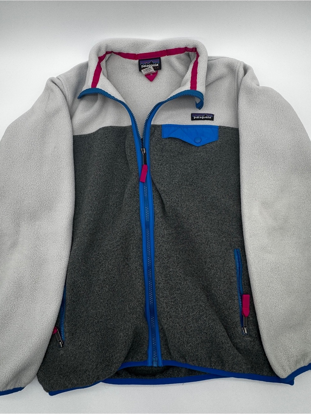 Vintage Patagonia Full Zip Color Block Polar Fleece Jacket